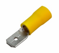 REXANT Клемма плоская изолированная штекер 6.3 мм 4-6 мм² (РПи-п 6.0-(6.3)) желтая REXANT 08-0351 фото