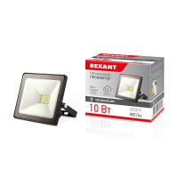 REXANT Прожектор светодиодный 10 Вт 200–260В IP65 800 лм 6500 K холодный свет REXANT 605-001 фото