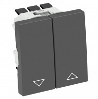 OBO BETTERMANN  Выключатель для рольставней с электр.блокир., 1-полюсный, 10А/250В (черный) 6120982 фото