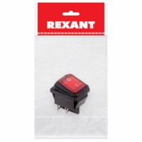 Rexant Выключатель клавишный 250V 15А (4с) ON-OFF красный с подсветкой ВЛАГОЗАЩИТА (RWB-507) Индивидуальная упаковка 1 шт 36-2360-1 фото