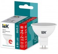 IEK Лампа светодиодная MR16 софит 8Вт 12-24В 4000К GU5,3 LLE-MR16-08-12-24-40-GU5 фото