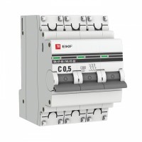 EKF PROxima ВА 47-63 Автоматический выключатель  (С) 3P 0,5А 4,5kA mcb4763-3-0.5C-pro фото