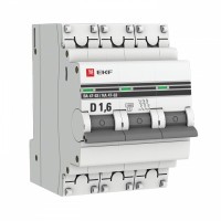 EKF Автоматический выключатель 3P  1,6А (D) 4,5kA ВА 47-63 PROxima mcb4763-3-1.6D-pro фото