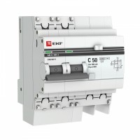 EKF Дифференциальный автомат АД-2 50А/300мА (хар. C, AC, электронный, защита 270В) 4,5кА PROxima DA2-50-300-pro фото