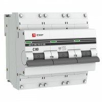 EKF Автоматический выключатель 3P  80А (C) 10kA ВА 47-100 PROxima mcb47100-3-80C-pro фото