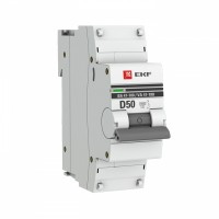 EKF Автоматический выключатель 1P  50А (D) 10kA ВА 47-100 PROxima mcb47100-1-50D-pro фото