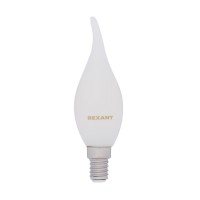 REXANT Лампа филаментная  Свеча на ветру CN37 9.5 Вт 915 Лм 4000K E14 матовая колба 604-114 фото