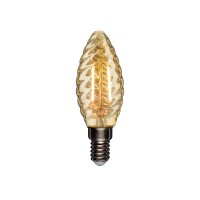 REXANT Лампа филаментная  Витая свеча LCW35 9.5 Вт 950 Лм 2400K E14 золотистая колба 604-120 фото