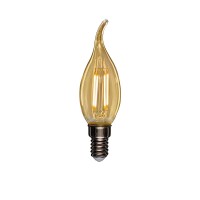REXANT Лампа филаментная  Свеча на ветру CN37 9.5 Вт 950 Лм 2400K E14 золотистая колба 604-117 фото