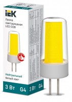 IEK Лампа LED COB капсула 3Вт 230В 4000К керамика G4 LLE-COB-3-230-40-G4 фото