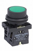 CHINT Кнопка управления NP2-EW3165 1НО+1НЗ белая AC/DC230В(LED) IP40 574735 фото