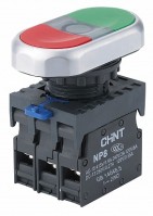 CHINT Кнопка управления NP8-11BND/6 1НО+1НЗ синяя AC110В-220В(LED) IP65 (R) 667126 фото
