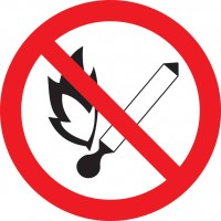 IEK Этикетка самокл. : Ф180мм Запрещается пользоваться открытым огнем и курить YPC40-ZPKUR-1-010 фото