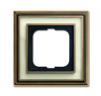 ABB Династия Античная латунь / белое стекло Рамка 1-ая 2CKA001754A4580 фото