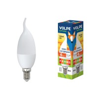 Volpe Лампа LED свеча на ветру Е14 6W 220V 3000К мат UL-00000308 фото