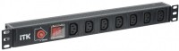 IEK ITK PDU Блок: 7 розеток C13, с выкл. и защ. от перенапр, без шнура PH13-7C133 фото