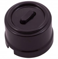 BIRONI Кнопка (одноклавишная), пластик, цвет Коричневый B1-220-22-PB фото