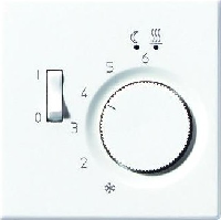 JUNG LS 990 Светло-серый Накладка термостата комнатного с выключателем(мех TR231U,TR241U)  LSTR231PLLG фото