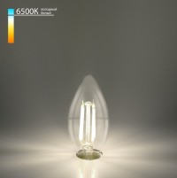 Elektrostandard Филаментная светодиодная лампа Свеча 9W 6500K E14 (CW35 прозрачный) BLE1440 a056251 фото