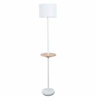 Arte Lamp A4056PN-1WH COMBO Торшер с деревянным столиком и USB A4056PN-1WH фото