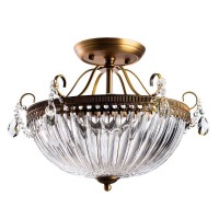 Arte Lamp Schelenberg Латунь/Прозрачный Светильник потолочный 40W E14 A4410PL-3SR фото