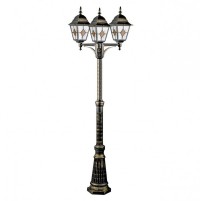 Arte Lamp Berlin Коричневый/Прозрачный Светильник уличный наземный 3x75W E27 A1017PA-3BN фото