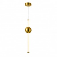 Favourite 2642-1P подвес Каркас цвета золотистой бронзы, плафон из белого матового стекла, декоративный элемент в виде шара цвета золотистой бронзы 2642-1P фото