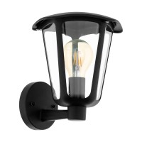 Eglo 98119 Уличный светильник настенный MONREALE, 1х60W(E27), L230, H275, А255, лит. алюминий, черный 98119 фото