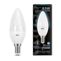 Gauss Лампа LED свеча 6,5W E14 4100K FR 103101207 фото