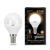 Gauss Лампа LED Globe E14 6.5W 2700K 105101107 фото