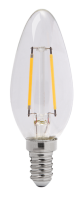 Jazzway Лампа светодиодная (LED) «свеча» d35мм E14 320° 4Вт 220-230В прозрачная тепло-белая желтая 2700К .1028006 фото