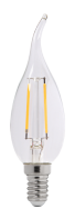 Jazzway Лампа светодиодная (LED) «свеча на ветру» d35мм E14 320° 4Вт 220-230В прозрачная тепло-белая желтая 2700К .1028013 фото