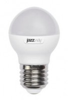 Jazzway Лампа светодиодная (LED) «шар» d45мм E27 180° 7Вт 220-240В матовая нейтральная холодно-белая 5000К .1027887-2 фото