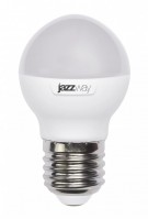 Jazzway Лампа светодиодная (LED) «шар» d45мм E27 180° 7Вт 220-240В матовая тепло-белая желтая 3000К .1027863-2 фото