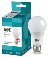 IEK  Лампа светодиодная ECO A60 шар 9Вт 230В 4000К E27 LLE-A60-9-230-40-E27 фото