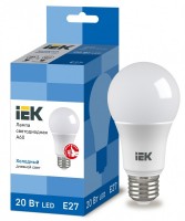 IEK Лампа светодиодная ECO A60 шар 20Вт 230В 6500К E27 LLE-A60-20-230-65-E27 фото