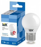 IEK Лампа светодиодная ECO G45 шар 7Вт 230В 6500К E27 LLE-G45-7-230-65-E27 фото
