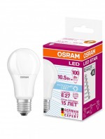 Osram Лампа светодиодная LEDSCLA100 10,5W/840 230VFR E27 FS1 4058075086678 фото