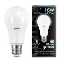 Gauss Лампа LED A60 16W E27 4100K 1/10/50 102502216 фото