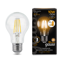 Gauss Лампа LED Filament A60 E27 10W 2700К step dimmable 1/10/40 102802110-S фото