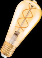 Osram Светодиодная лампа Vintage 1906 LED CL Edison,филаментная,GOLD 5W,золотистая,теплый белый свет (820), цоколь E27 4058075092112 фото