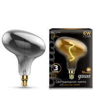 Gauss Лампа Gauss Filament FD180 6W 240lm 2400К Е27 gray flexible LED 1/6 165802008 фото