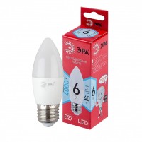 ЭРА Лампочка светодиодная ЭКО LED B35-6W-840-E27 R E27 6Вт свеча нейтральная холодно белая Б0050232 фото