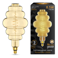 Gauss Лампа Filament Honeycomb 8.5W 660lm 2000К Е27 golden LED 161802105 фото