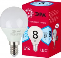 ЭРА Лампочка светодиодная RED LINE LED P45-8W-840-E14 R E14 8Вт шар нейтральный белый свет Б0052440 фото