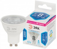 ЭРА Лампочка светодиодная STD LED Lense MR16-8W-840-GU10 GU10 8Вт линзованная софит нейтральный белый свет Б0054942 фото