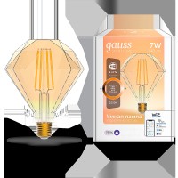 Gauss Smart Home DIM Лампа светодиодная филаментная E27 Diamond Golden 7 Вт 1/40 1350112 фото