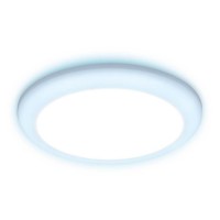 Ambrella Встраиваемый cветодиодный светильник с подсветкой и регулируемым крепежом DCR310 10W+4W 4200K/6400K 85-265V D120*35 DCR310 фото
