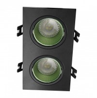 Denkirs DK3072-BK+GR Встраиваемый светильник, IP 20, 10 Вт, GU5.3, LED, черный/зеленый, пластик DK3072-BK+GR фото