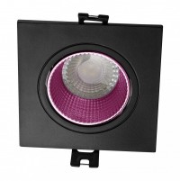 Denkirs DK3071-BK+PI Встраиваемый светильник, IP 20, 10 Вт, GU5.3, LED, черный/розовый, пластик DK3071-BK+PI фото